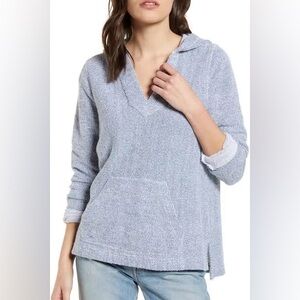 Faherty Light Blue Cozy Hoodie Pullover